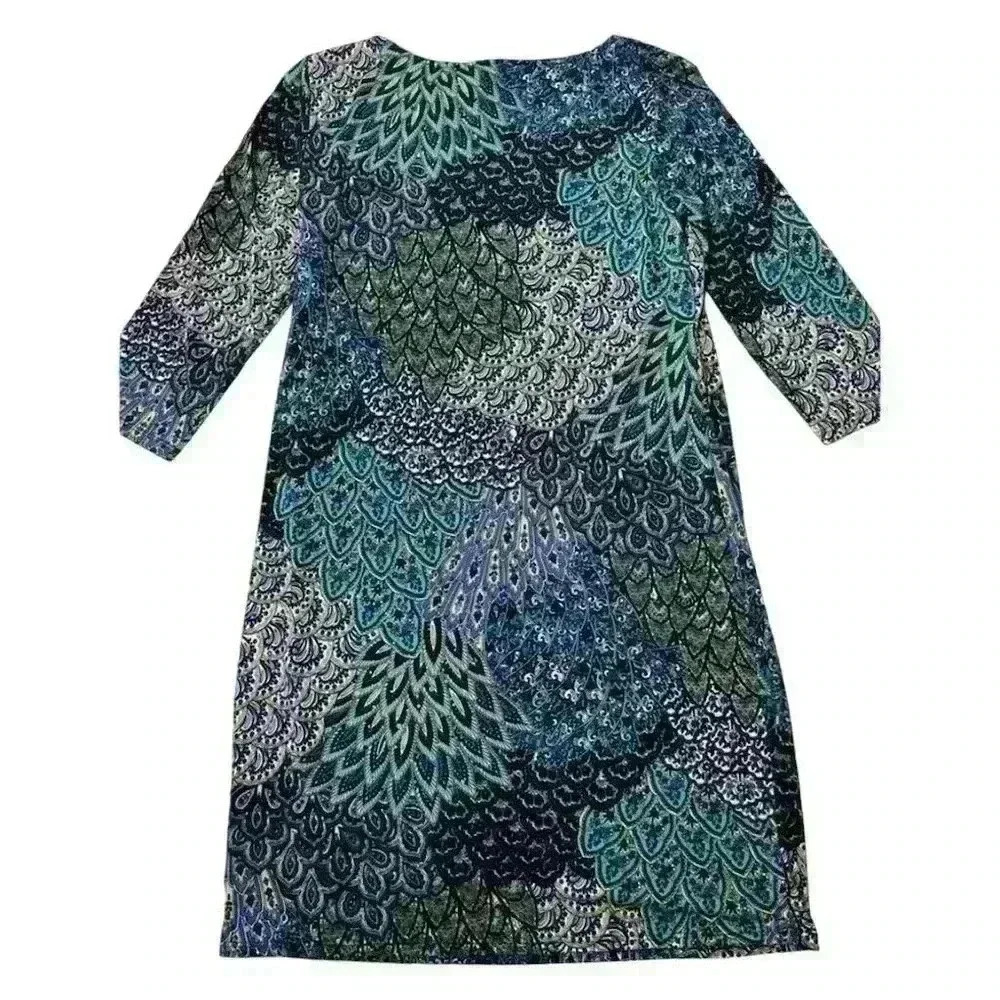 Style & Co. Woman's Paisley Dress, Medium, Sequin Accent‎
